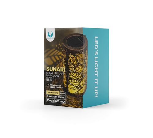 Forever Light Solar LED lamp Moroccan leaves SUNARI FLS-210 - Φωτιστικό LED Εξωτερικού Χώρου σε καφέ χρώμα