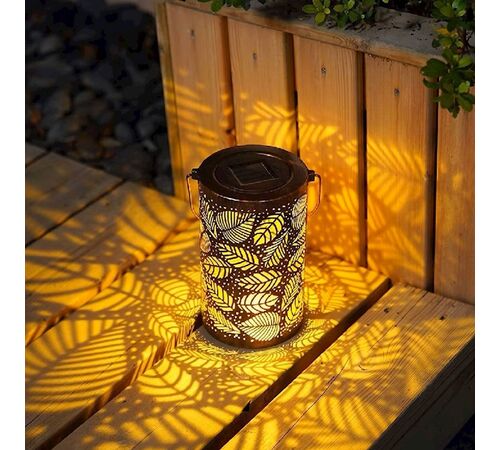 Forever Light Solar LED lamp Moroccan leaves SUNARI FLS-210 - Φωτιστικό LED Εξωτερικού Χώρου σε καφέ χρώμα