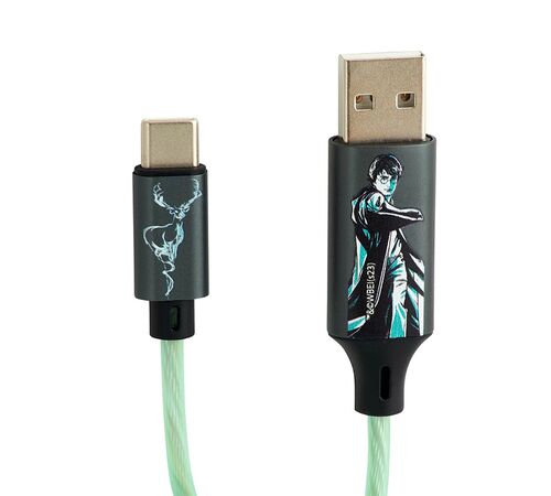 Lazerbuilt Harry Potter Light-Up USB-C Φωτιζόμενο καλώδιο φόρτισης μήκους 1,2 μέτρα (Patronus)