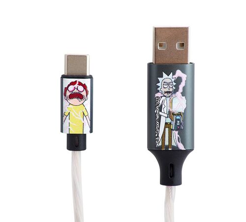 Lazerbuilt Rick & Morty Light-Up USB-C Φωτιζόμενο καλώδιο φόρτισης μήκους 1,2 μέτρα