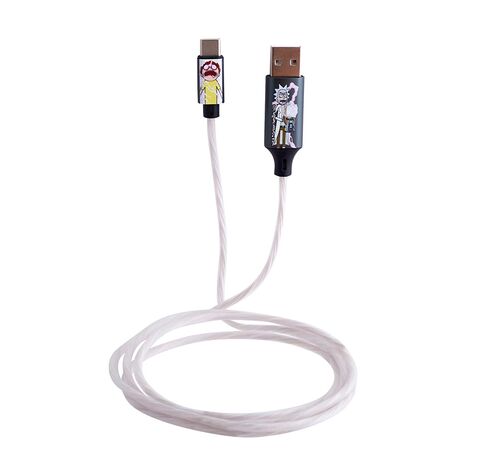 Lazerbuilt Rick & Morty Light-Up USB-C Φωτιζόμενο καλώδιο φόρτισης μήκους 1,2 μέτρα