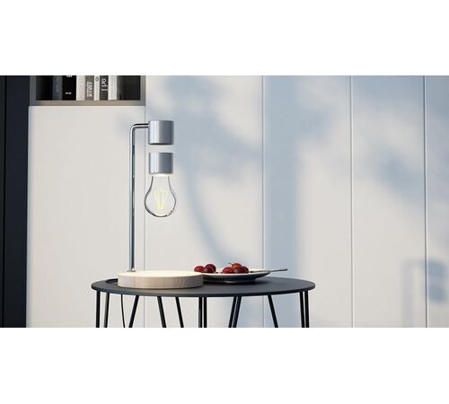 Designnest® Levitating Light Bulb |Table Lamp| Μαγνητικό αιωρούμενο επιτραπέζιο φωτιστικό (μαύρο)