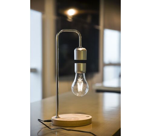 Designnest® Levitating Light Bulb |Table Lamp| Μαγνητικό αιωρούμενο επιτραπέζιο φωτιστικό (μαύρο)