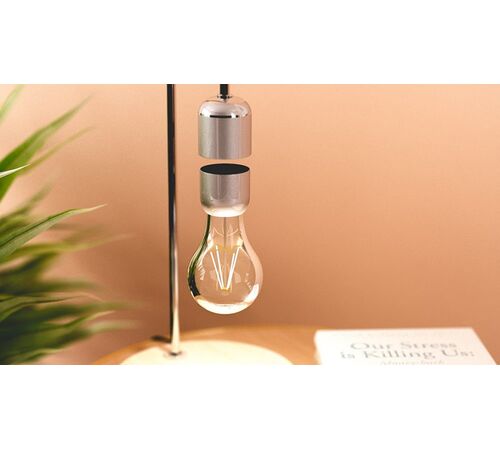 Designnest® Levitating Light Bulb |Table Lamp| Μαγνητικό αιωρούμενο επιτραπέζιο φωτιστικό (μαύρο)