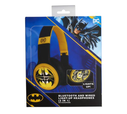 Lazerbuilt Batman Logo Light-Up Bluetooth Headphones – Ασύρματα Παιδικά Ακουστικά με Μικρόφωνο