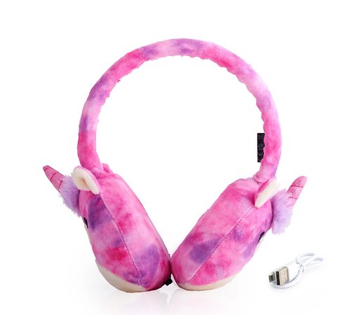 Lazerbuilt Squishmallows Lola the Unicorn – Λούτρινα Ασύρματα Παιδικά Ακουστικά με Μικρόφωνο