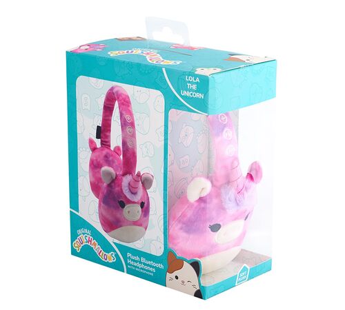 Lazerbuilt Squishmallows Lola the Unicorn – Λούτρινα Ασύρματα Παιδικά Ακουστικά με Μικρόφωνο