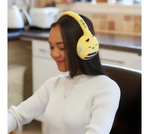 Lazerbuilt Squishmallows Sunny The Bee – Λούτρινα Ασύρματα Παιδικά Ακουστικά με Μικρόφωνο