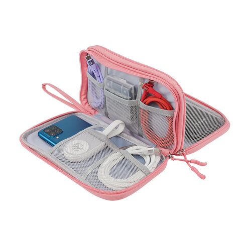 Tellur Universal Travel Cable Organizer- Τσάντα οργάνωσης Ταξιδιου σε ροζ χρώμα (TLL193021)