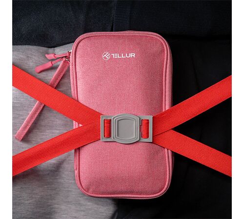 Tellur Universal Travel Cable Organizer- Τσάντα οργάνωσης Ταξιδιου σε ροζ χρώμα (TLL193021)