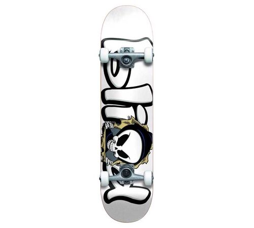 BLIND Bust Out Reaper FP Soft Wheels Complete Skateboard 7.625'' - Λευκό