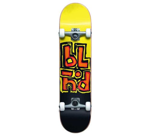 BLIND Og Stacked FP Soft Wheels Complete Skateboard 7.5'' - Black/Yellow