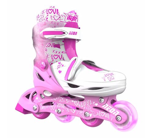YVOLUTION Neon Combo Πατίνια 2 σε 1 - Ροζ, (34-37)