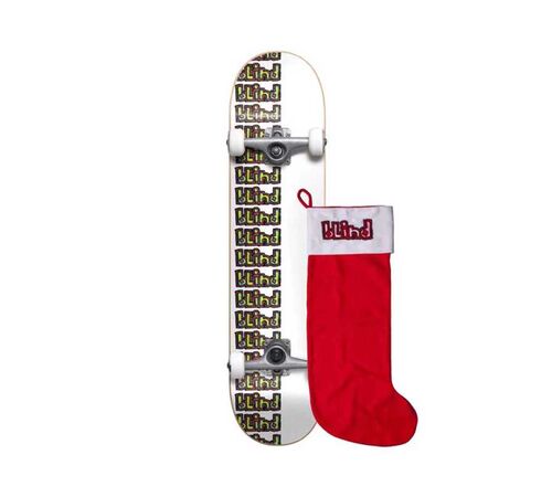 BLIND Repeat Rail Yth FP W/Stocking Complete Skateboard 7.375'' - Λευκό