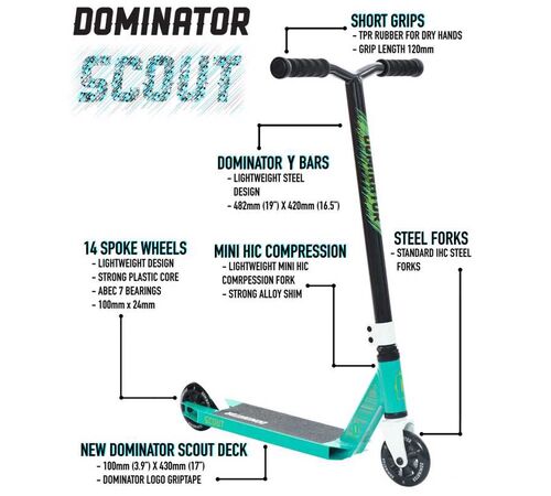 Dominator Scout Πατίνι (Scooter) -  Γαλάζιο/Μαύρο
