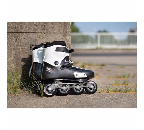 POWERSLIDE Zoom Pro 80 Πατίνια Χρώμα (Μαύρο-Λευκό), Μέγεθος (39-40)
