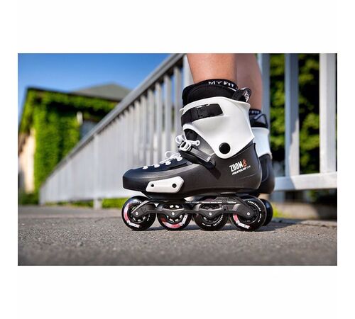 POWERSLIDE Zoom Pro 80 Πατίνια Χρώμα (Μαύρο-Λευκό), Μέγεθος (39-40)
