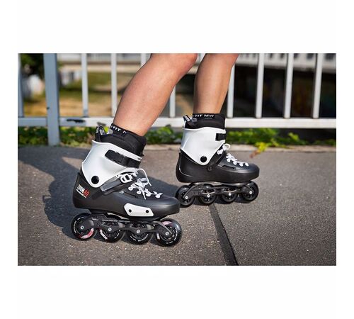 POWERSLIDE Zoom Pro 80 Πατίνια Χρώμα (Μαύρο-Λευκό), Μέγεθος (39-40)