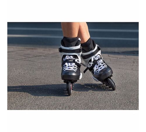 POWERSLIDE Zoom Pro 80 Πατίνια Χρώμα (Μαύρο-Λευκό), Μέγεθος (39-40)