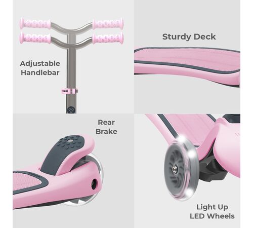 YVOLUTION Glider Air Metal HB 2022, Πατίνι (Scooter) Pink