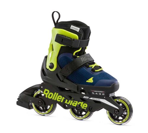 ROLLERBLADE Microblade 3WD 2021 Αυξομειούμενα Πατίνια - Blue Royal/Lime Χρώμα (Μαύρο-Μπλε-Κίτρινο), Μέγεθος (28-32)