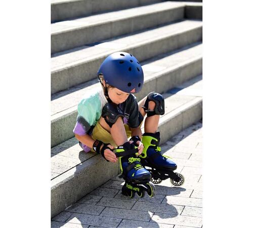 ROLLERBLADE Microblade 3WD 2021 Αυξομειούμενα Πατίνια - Blue Royal/Lime Χρώμα (Μαύρο-Μπλε-Κίτρινο), Μέγεθος (28-32)