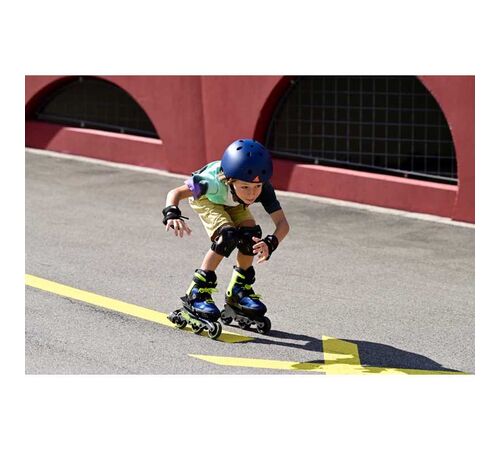 ROLLERBLADE Microblade 3WD 2021 Αυξομειούμενα Πατίνια - Blue Royal/Lime Χρώμα (Μαύρο-Μπλε-Κίτρινο), Μέγεθος (28-32)