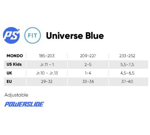 POWERSLIDE PHU Universe Αυξομειούμενα Inline Skates - Μπλε Χρώμα (Μπλε), Μέγεθος (33-36)