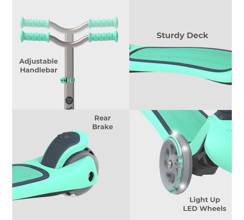 YVOLUTION Glider Air Metal HB 2022, Πατίνι (Scooter) Green