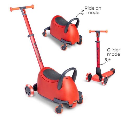 Yvolution YGlider Luna Πατίνι 5 σε 1 - Κόκκινο