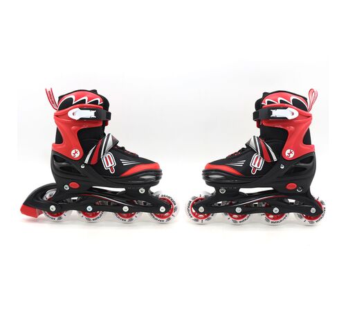 ΑΘΛΟΠΑΙΔΙΑ Αυξομειούμενα Inline/Roller Skates/Παγοπέδιλα, 3 σε 1, για Αγόρια Χρώμα (Κόκκινο), Μέγεθος (38-41)