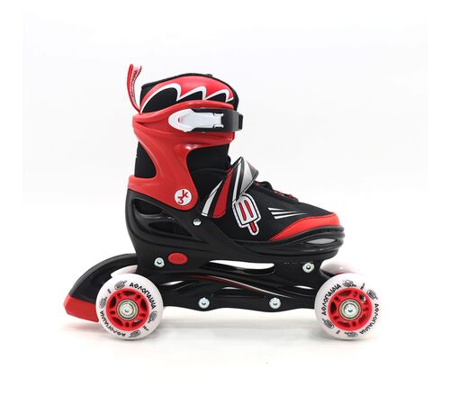 ΑΘΛΟΠΑΙΔΙΑ Αυξομειούμενα Inline/Roller Skates/Παγοπέδιλα, 3 σε 1, για Αγόρια Χρώμα (Κόκκινο), Μέγεθος (38-41)