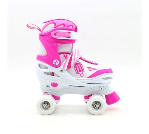 Αθλοπαιδιά Αυξομειούμενα Inline/Roller Skates/Παγοπέδιλα, 3 σε 1, για Κορίτσια Χρώμα (Φούξια), Μέγεθος (26-29)