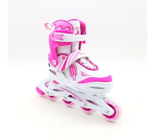 Αθλοπαιδιά Αυξομειούμενα Inline/Roller Skates/Παγοπέδιλα, 3 σε 1, για Κορίτσια Χρώμα (Φούξια), Μέγεθος (26-29)