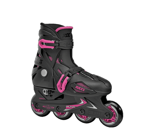 ROCES Orlando III Αυξομειούμενα Inline Πατίνια - Μαύρο/Ροζ Χρώμα (Μαύρο-Ροζ), Μέγεθος (25-29)