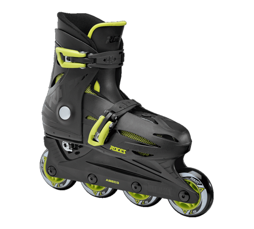 Roces Orlando 4.0 Inline Skates με Προστατευτικά και Κράνος, Μαύρο Λάιμ Χρώμα (Μαύρο), Μέγεθος (30-35)