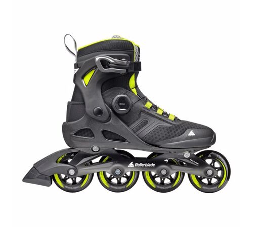 ROLLERBLADE Macroblade 84 BOA Πατίνια - Black/Lime Χρώμα (Μαύρο), Μέγεθος (42)