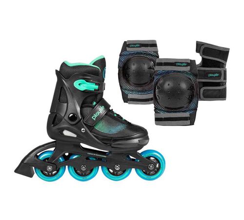 PLAYLIFE Joker Blue Sky Combo Αυξομειούμενα Πατίνια Χρώμα (Μαύρο-Μπλε), Μέγεθος (28-31)