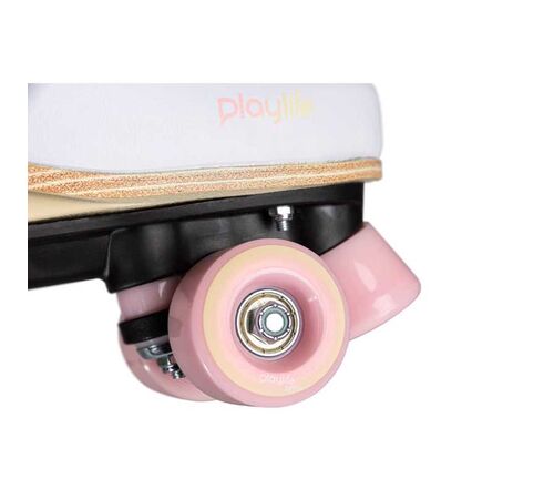 PLAYLIFE Classic Pale Rose Αυξομειούμενα Roller Skates Χρώμα (Λευκό-Ροζ), Μέγεθος (39-42)