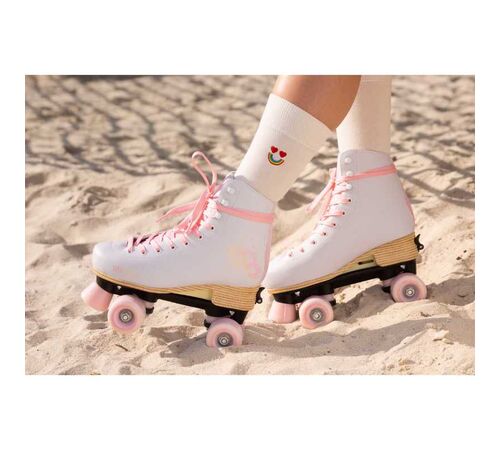 PLAYLIFE Classic Pale Rose Αυξομειούμενα Roller Skates Χρώμα (Λευκό-Ροζ), Μέγεθος (39-42)