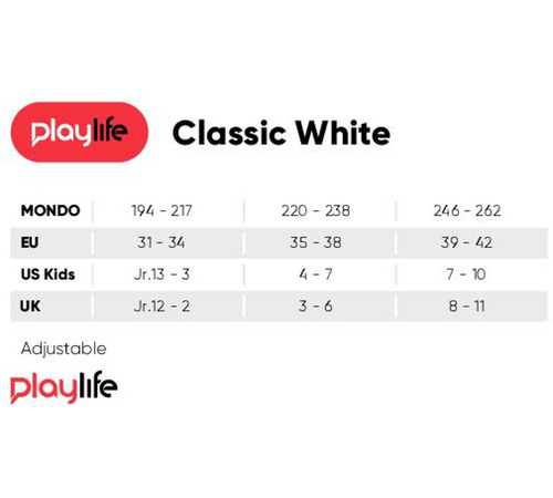 PLAYLIFE Classic White Αυξομειούμενα Roller Skates Χρώμα (Λευκό), Μέγεθος (35-38)