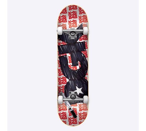 DGK Scribble Complete Skateboard Χρώμα (Κόκκινο-Μαύρο), Μέγεθος (7,5 ίντσες)