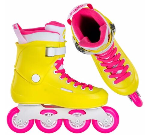 POWERSLIDE  Zoom Neon Yellow 80 Πατίνια - Κίτρινο Χρώμα (Κίτρινο), Μέγεθος (37-38)