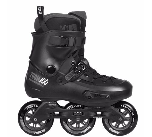 POWERSLIDE Zoom Pro Black 100 Πατίνια Χρώμα (Μαύρο), Μέγεθος (43-44)