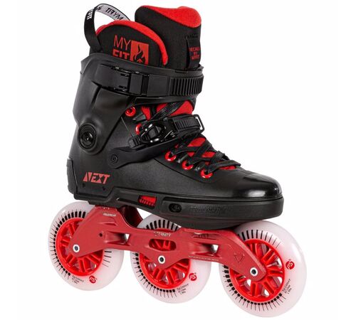 POWERSLIDE Next Black Red 110 Urban Πατίνια - Μαύρο/Κόκκινο Χρώμα (Κόκκινο), Μέγεθος (46-47)