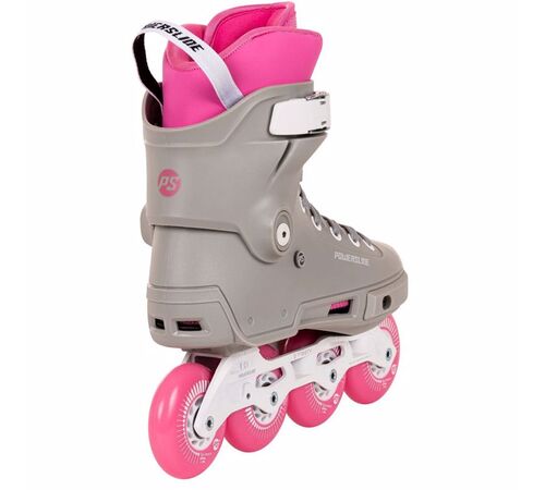 POWERSLIDE Next SL Pink 80 Urban Πατίνια - Γκρι/Ροζ Χρώμα (Γκρι-Ροζ), Μέγεθος (36-37)