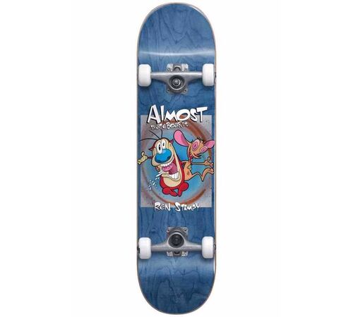 ALMOST Ren &amp; Stimpy Boxed Premium Complete Skateboard 8.0''