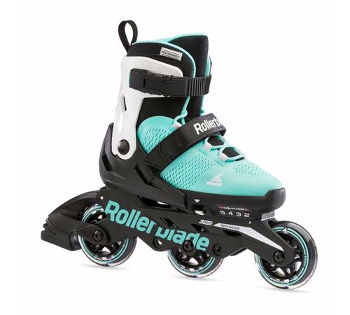 ROLLERBLADE Microblade 3WD Αυξομειούμενα Πατίνια - Aqua/White Χρώμα (Γαλάζιο-Λευκό), Μέγεθος (36.5-40.5)
