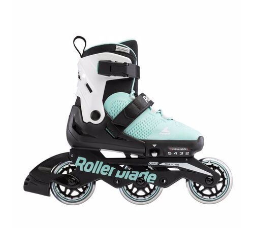 ROLLERBLADE Microblade 3WD Αυξομειούμενα Πατίνια - Aqua/White Χρώμα (Γαλάζιο-Λευκό), Μέγεθος (36.5-40.5)