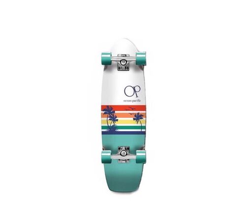 OCEAN PACIFIC sunset cruiser skateboard 8.75'' - Λευκό/Γαλάζιο